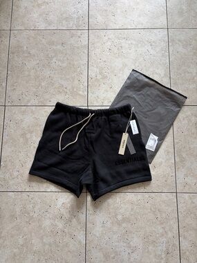 Fear Of God Essentials Jet Black Shorts (SS24)